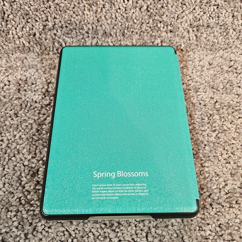 WALNEW Case for 6.8 Kindle Paperwhite Teal Spring Blossoms Mandala Flip New